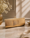 The Celeste Luxe Evening Clutch – Metallic Gold | Limited Edition 1 of 1