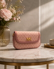 The Madison Monogram Flap Crossbody – Pink