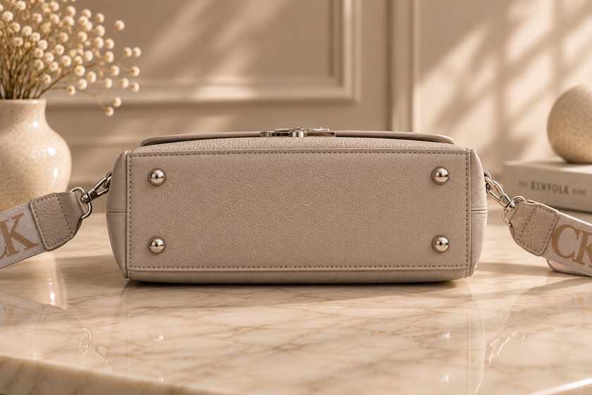 The Elise Textured Flap Crossbody & Mini Purse Set – Cream