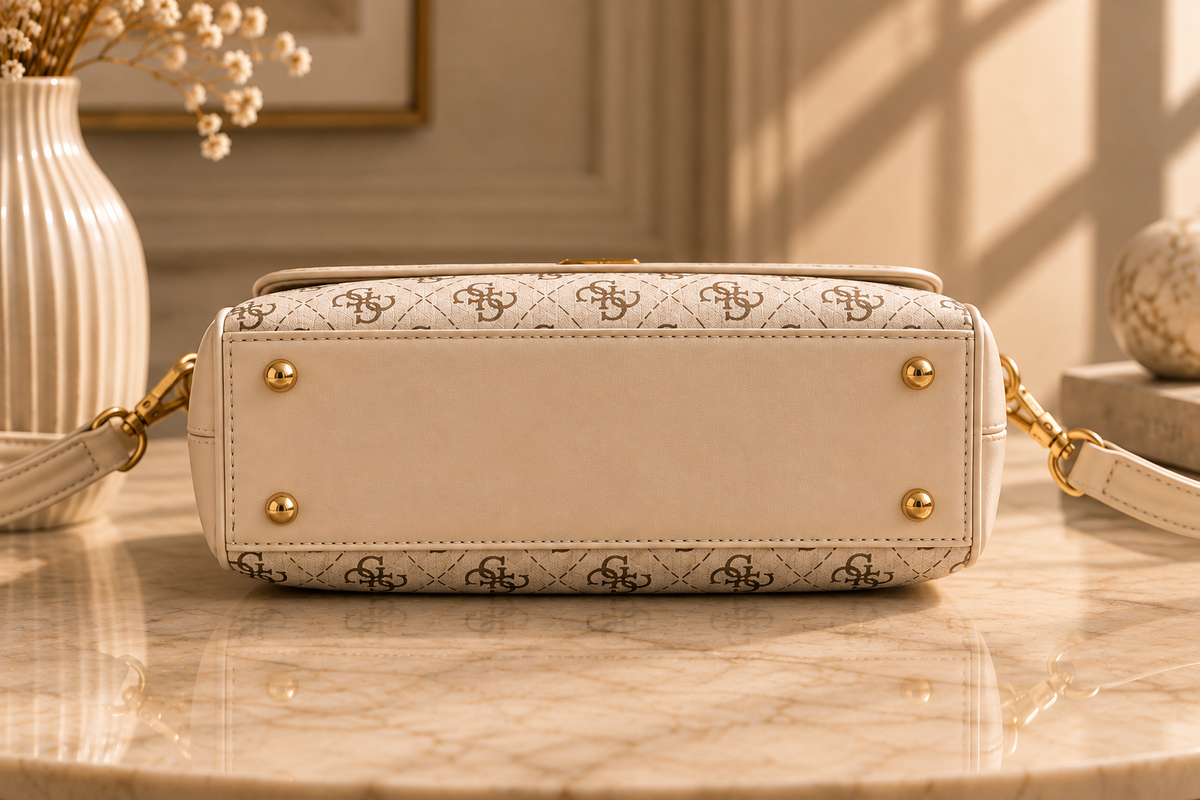 The Monogram Chic Flap Crossbody – Cream & Brown