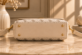 The Monogram Chic Flap Crossbody – Cream & Brown