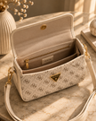 The Monogram Chic Flap Crossbody – Cream & Brown